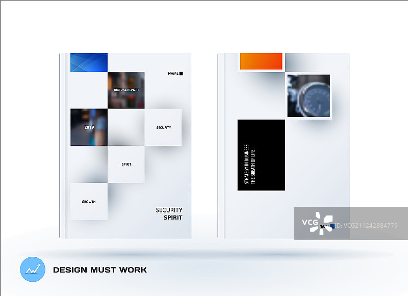 宣传册矩形彩色模板设计图片素材