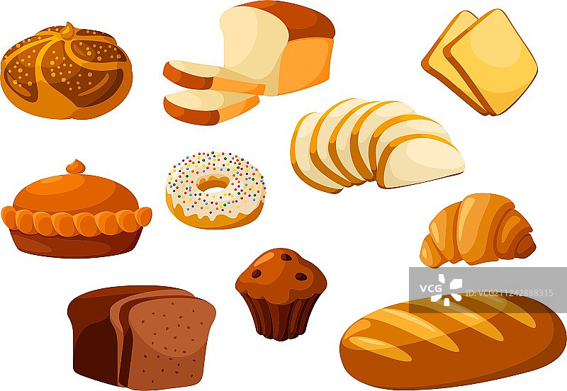 面包店面包独立图标图片素材