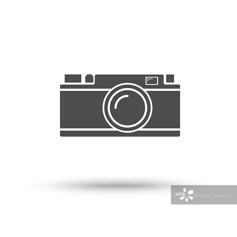 白色背景上的测距仪相机图标图片素材