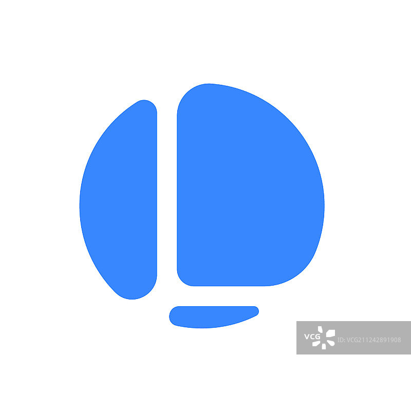 现代抽象蓝色字母L图标图片素材