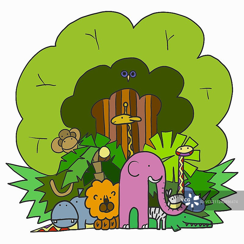 公司卡通动物图片素材