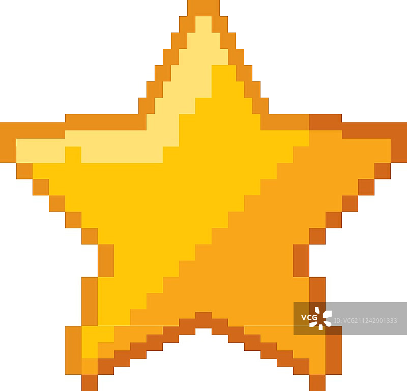 像素化星星游戏图标图片素材