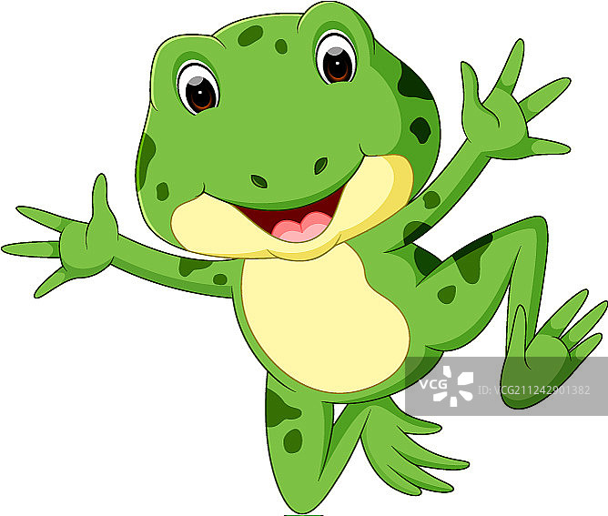 可爱的青蛙卡通图片素材