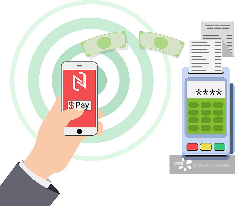 移动支付和近场通信图片素材