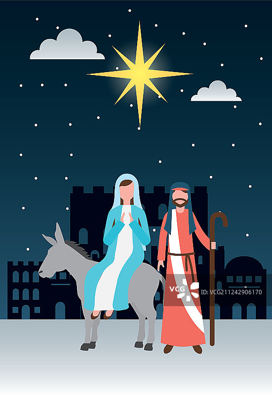 耶稣降生圣诞节场景图片素材