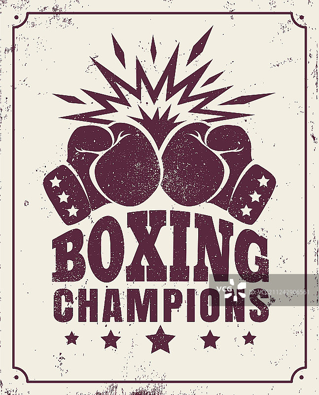 复古拳击标志图片素材