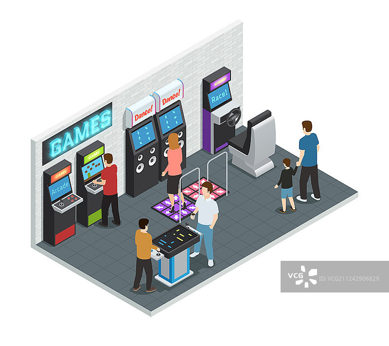 游戏俱乐部室内概念图片素材