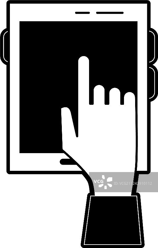 手触摸平板电脑屏幕图标图像图片素材