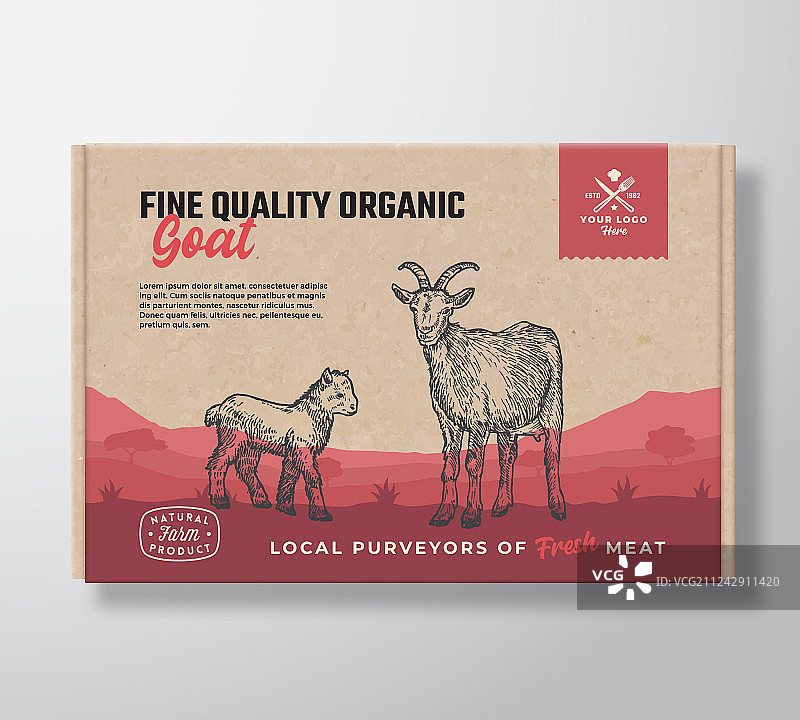 优质有机山羊肉包装图片素材