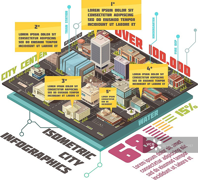 政府建筑信息图图片素材