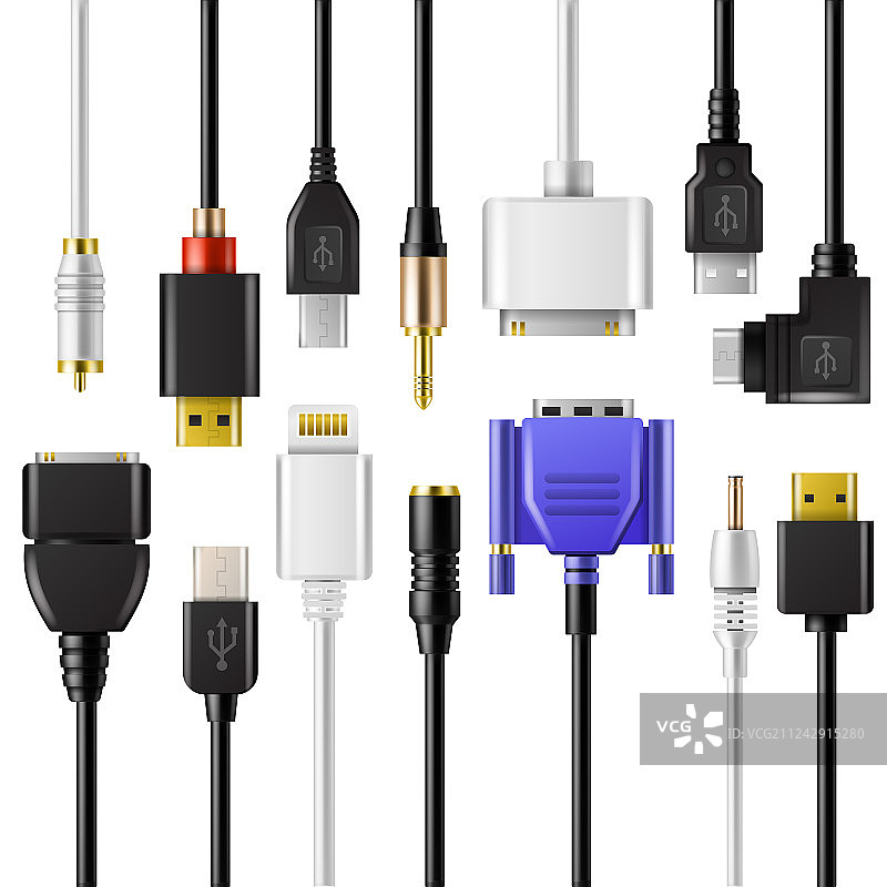 USB数据线充电器图片素材