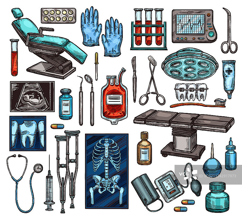 医疗设备和外科手术用品图片素材