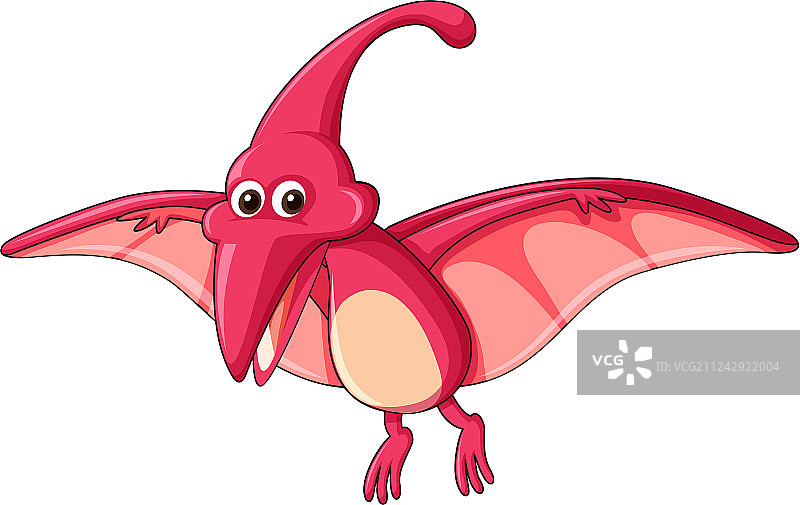 白色背景上的翼龙图片素材