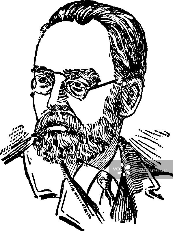 埃米尔·左拉 复古风格图片素材