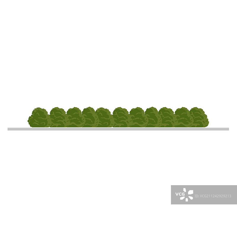 一组城市树木灌木树篱装饰元素图片素材
