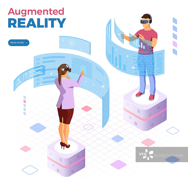 2.5D虚拟增强现实图片素材