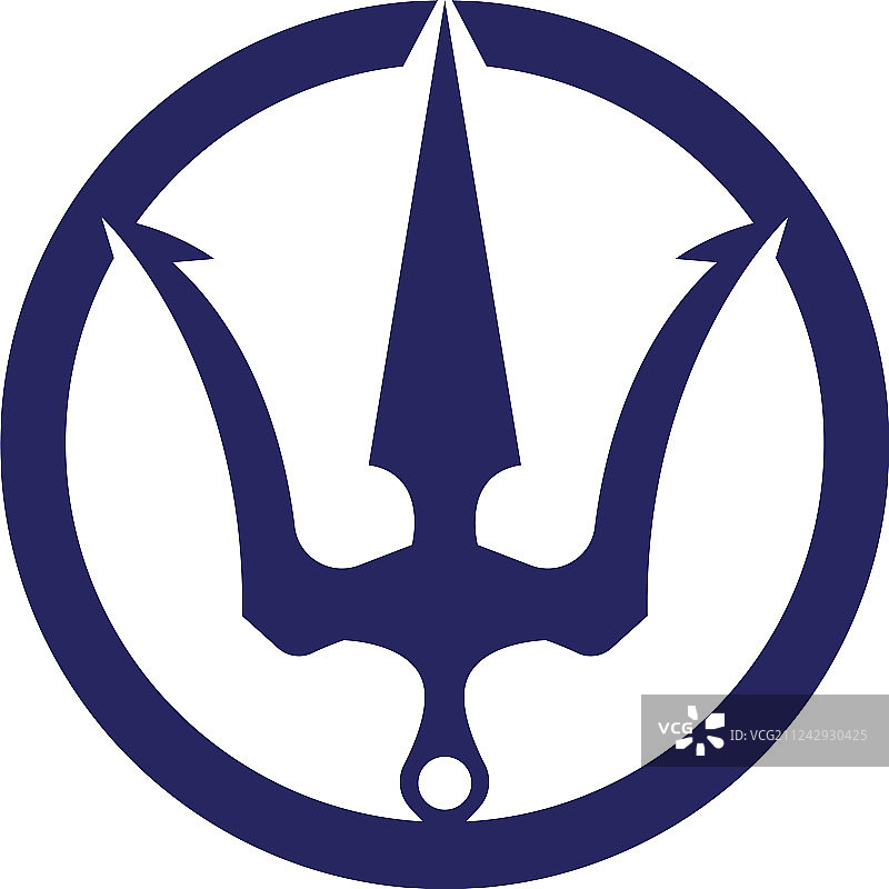 魔法三叉戟标志符号模板图片素材