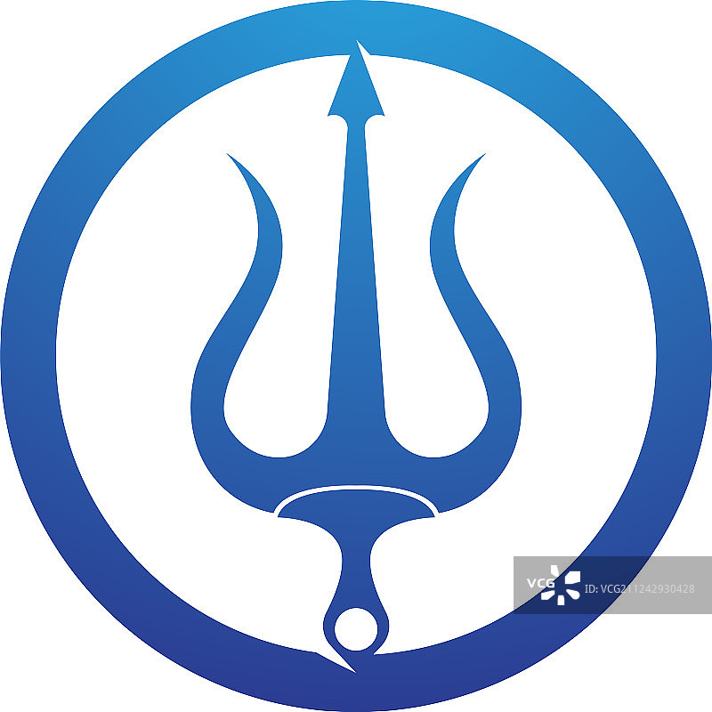 魔法三叉戟标志符号模板图片素材