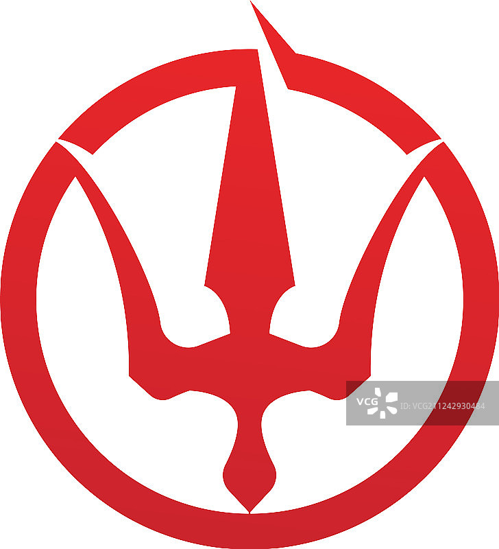 魔法三叉戟标志符号模板图片素材