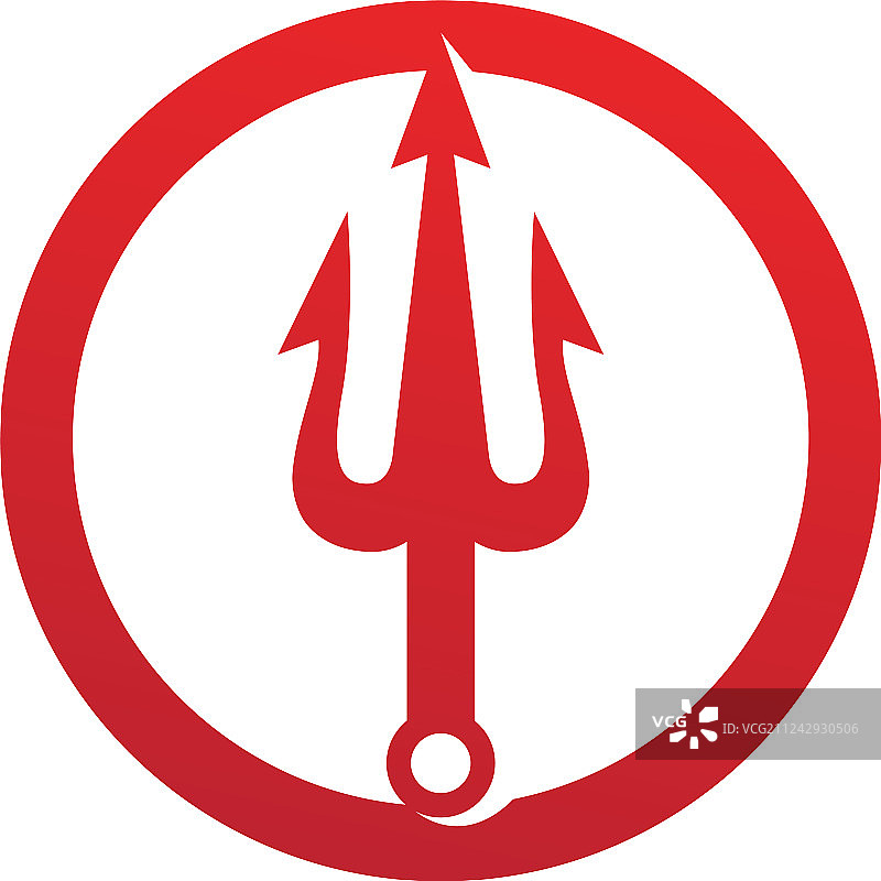 魔法三叉戟标志符号模板图片素材