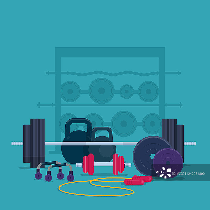 健身和健美器材图片素材