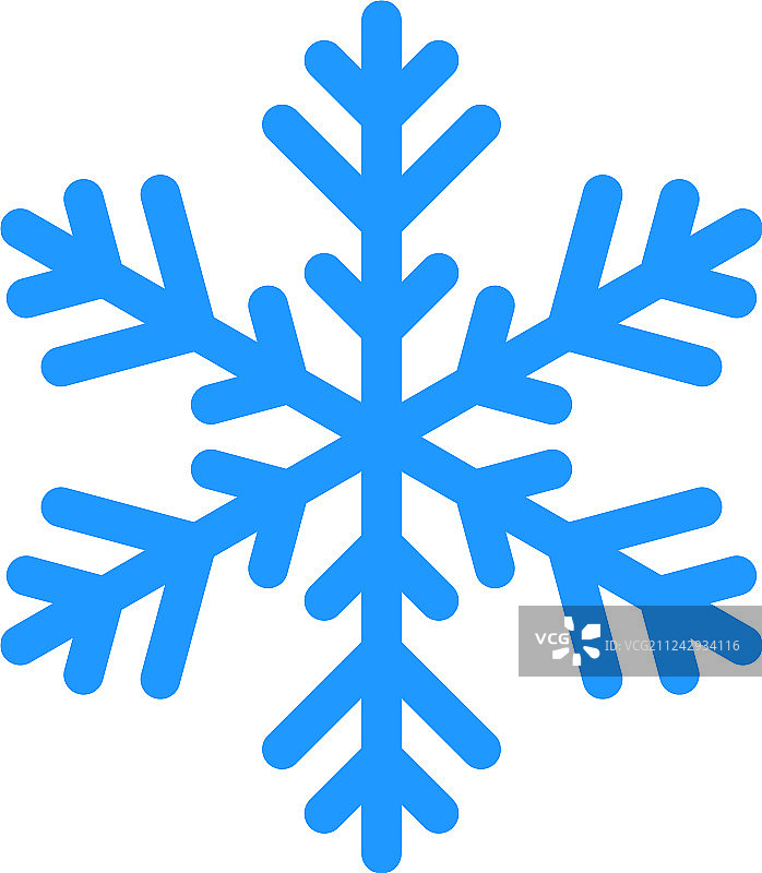 白色背景上的冬季雪花图片素材