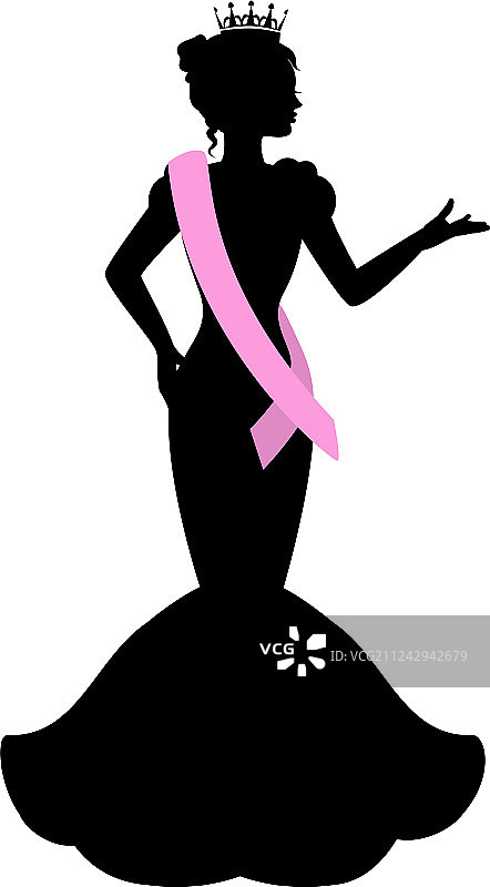 选美皇后剪影图片素材