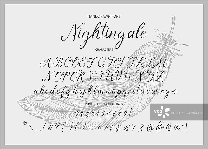 夜莺手绘书法字体图片素材