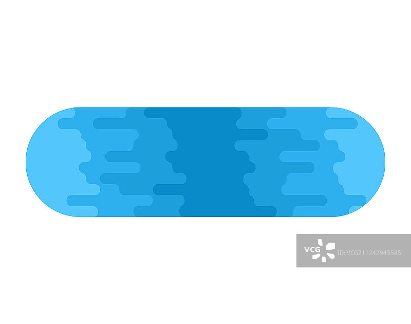 白色背景上孤立的蓝色清澈湖泊图片素材