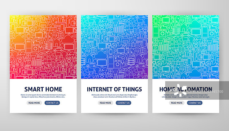 物联网宣传单概念图片素材