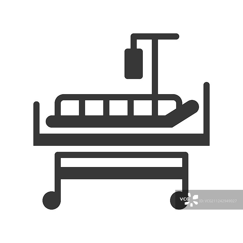 病床和生理盐水医疗保健图片素材