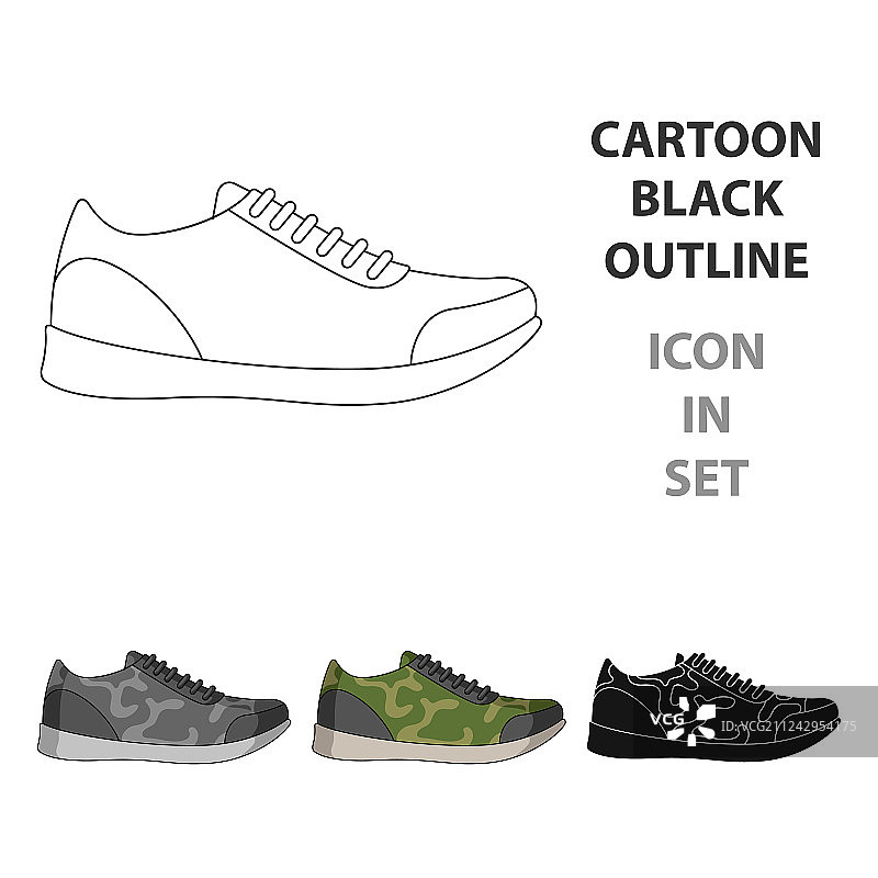 日常穿着的迷彩运动鞋图片素材