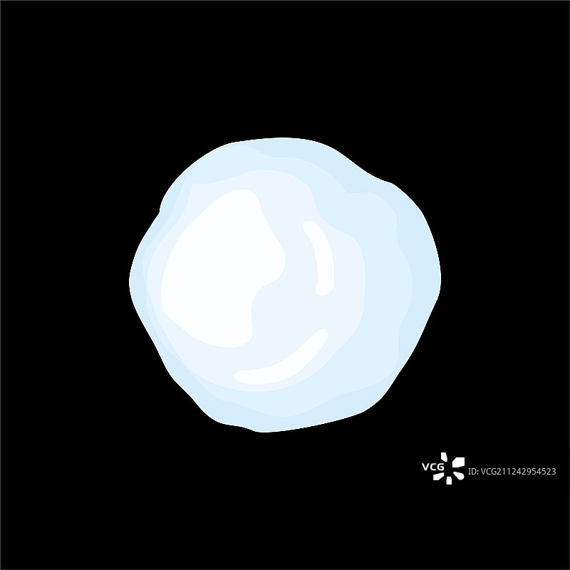 孤立的雪球冬季圣诞节和新年图片素材