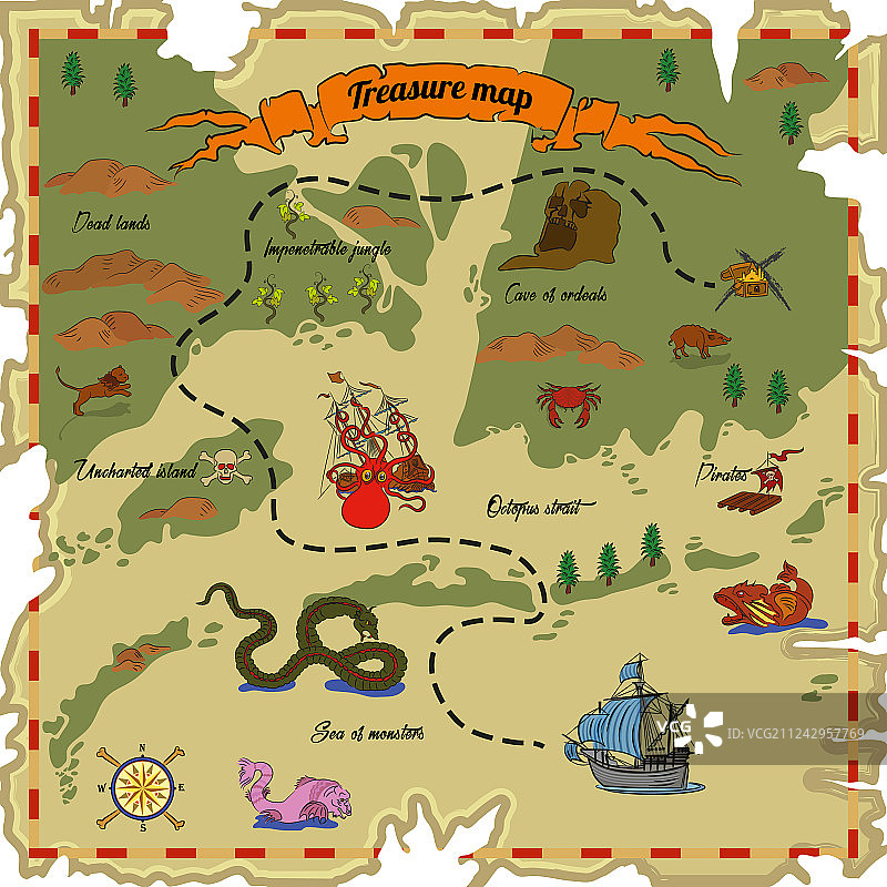 藏宝图图片素材