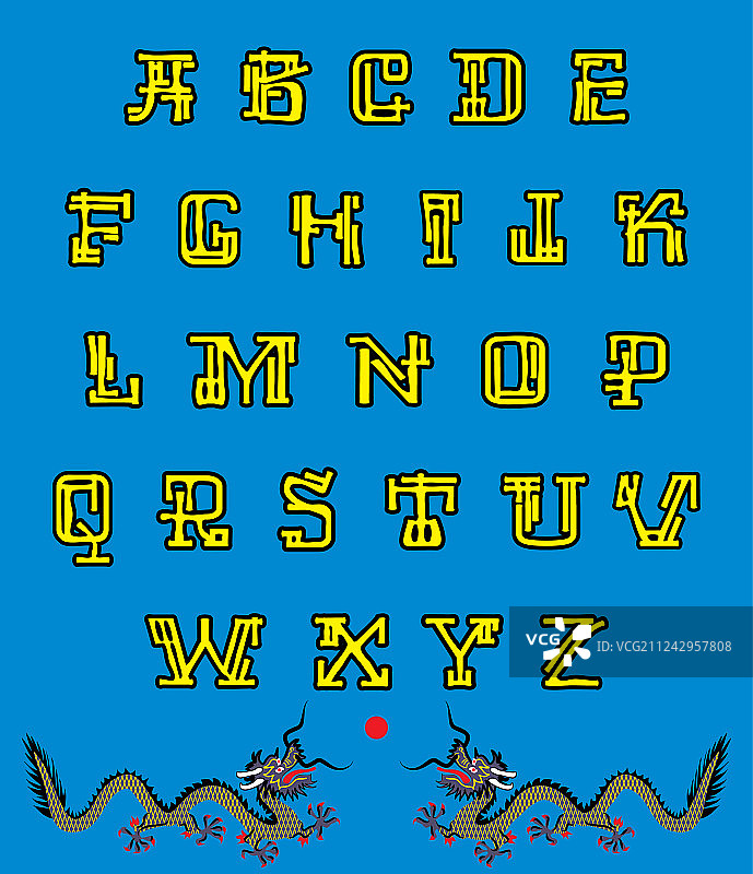 拉丁字母样式图片素材