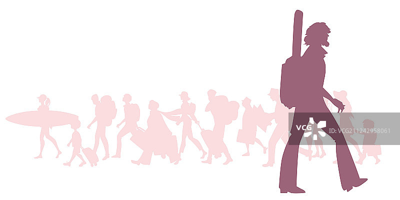 冒险旅行者剪影图片素材