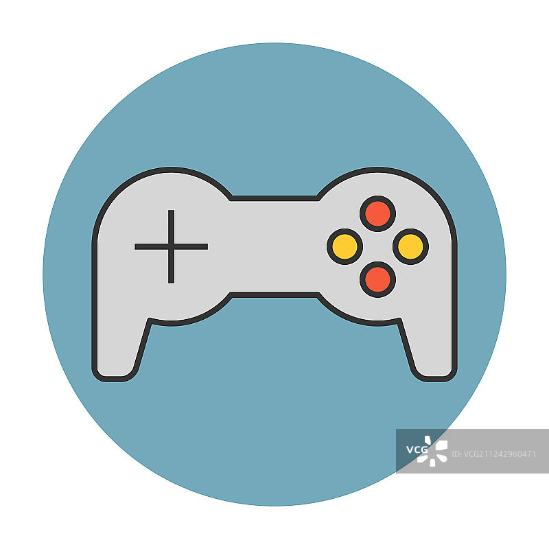 游戏杆扁平线条图标图片素材