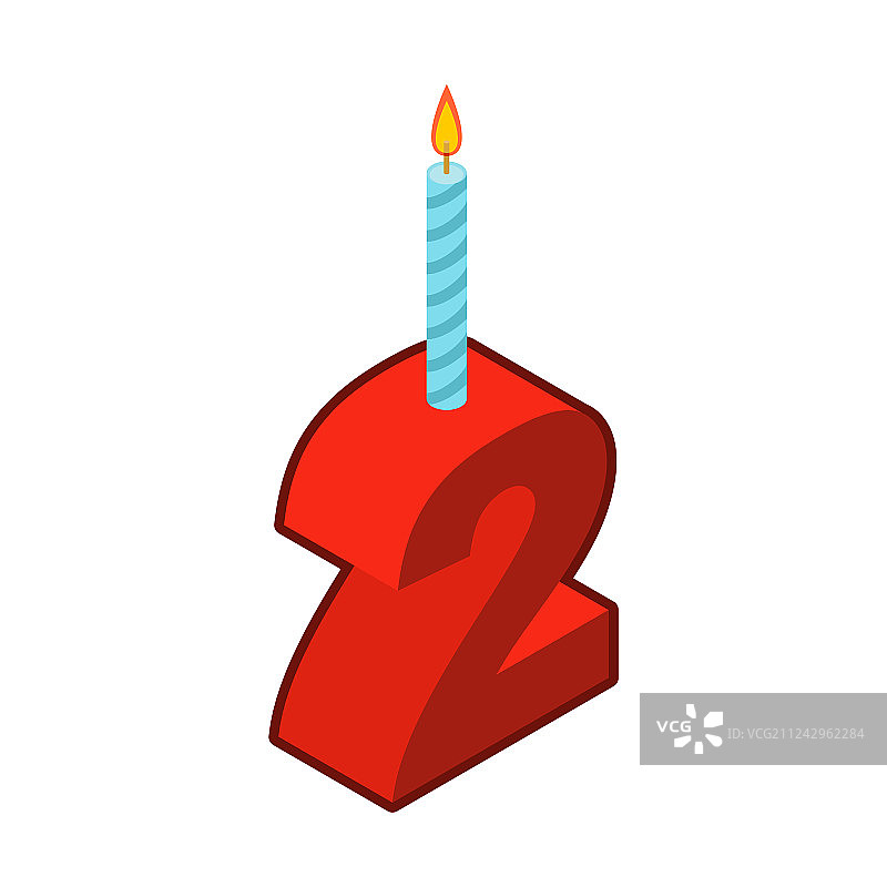 2字数字和生日蜡烛图片素材