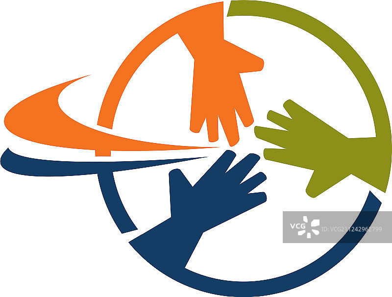 团队合作商业Logo设计模板图片素材