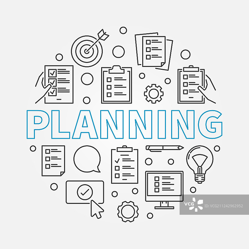 规划概念圆形图图片素材