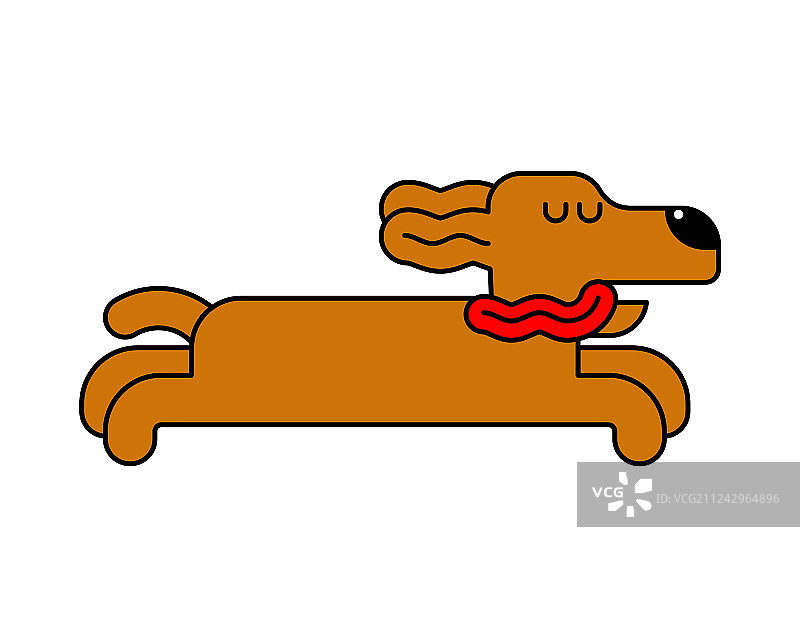 宠物狗睡觉，已隔离图片素材