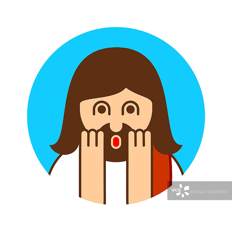 我的天啊耶稣表情符号图片素材