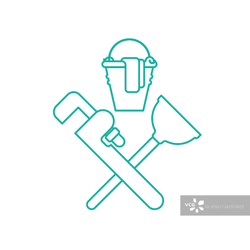 水管工维修服务标志图片素材