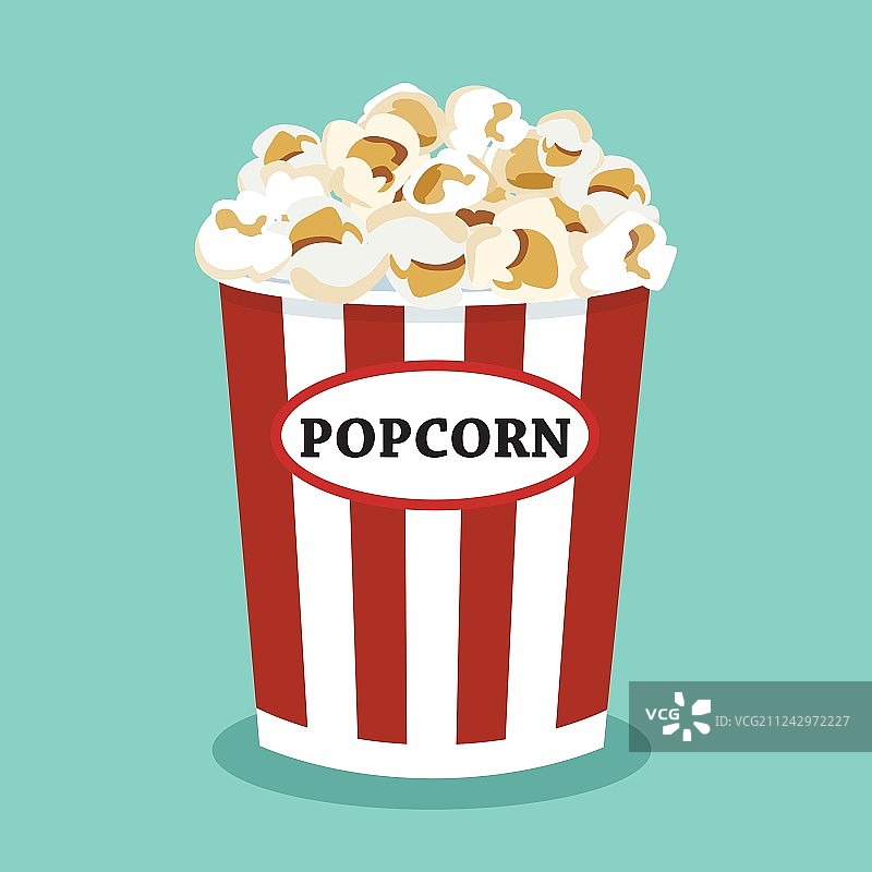 扁平设计爆米花图片素材