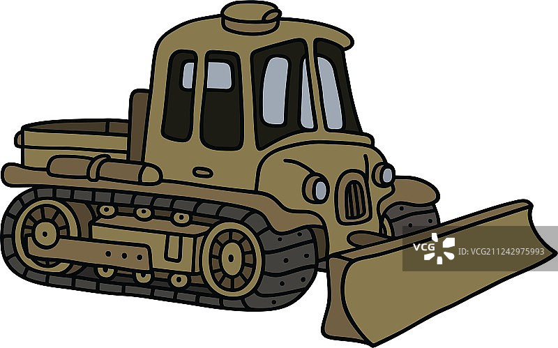 复古军用履带车辆图片素材