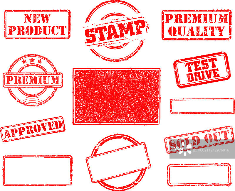 橡胶印章套装图片素材