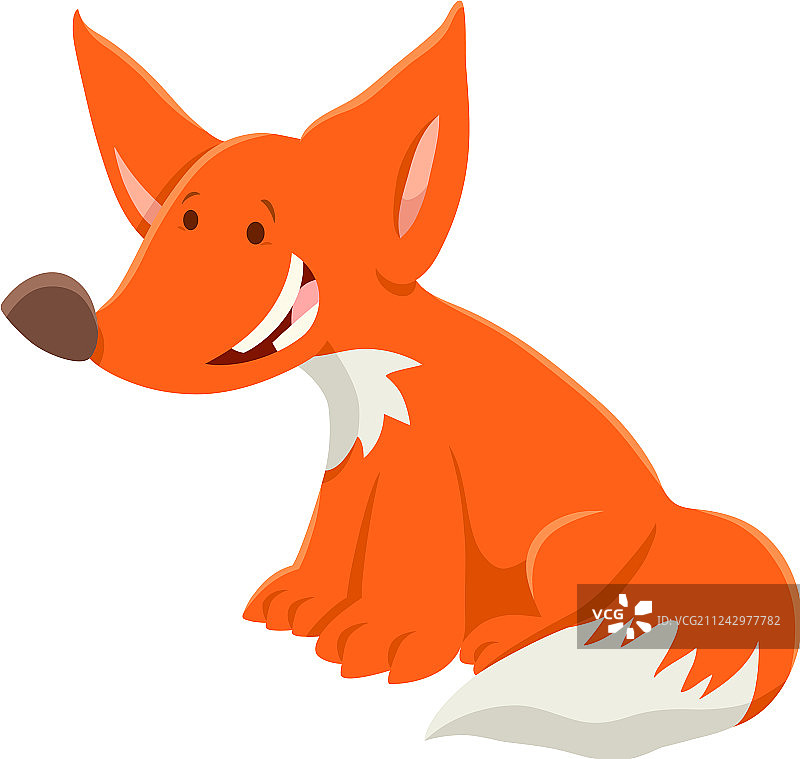 卡通红狐狸趣味动物角色图片素材
