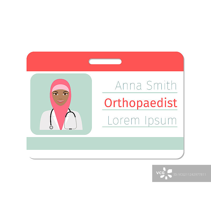 女骨科医生徽章图片素材