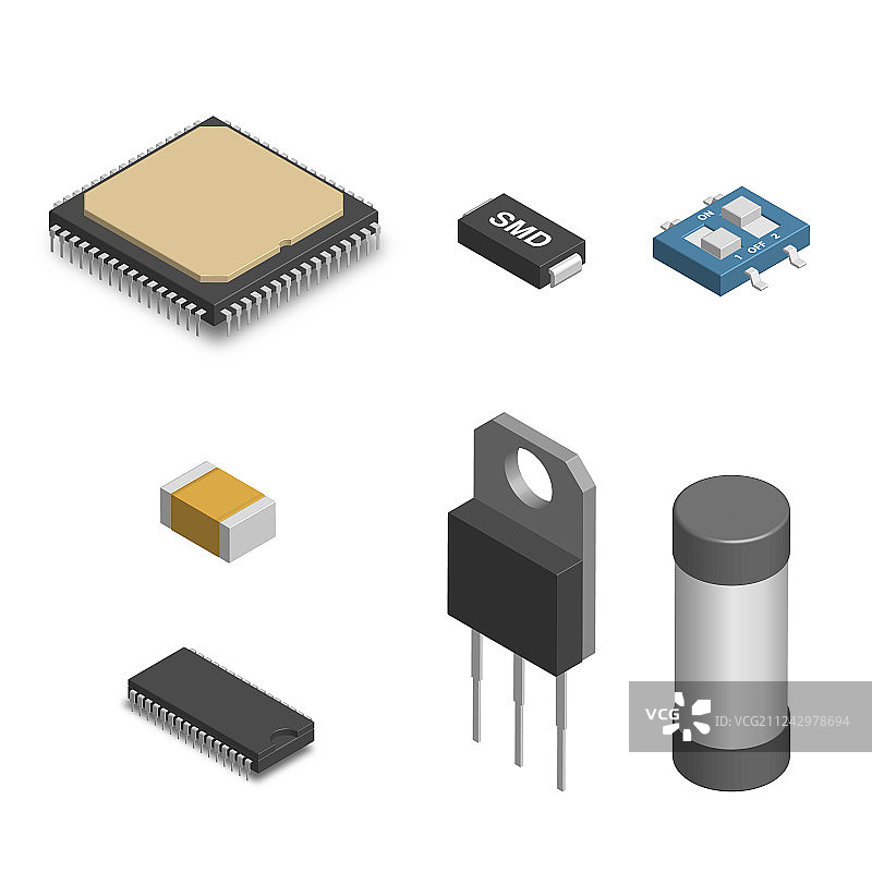 3D电子元件合集图片素材