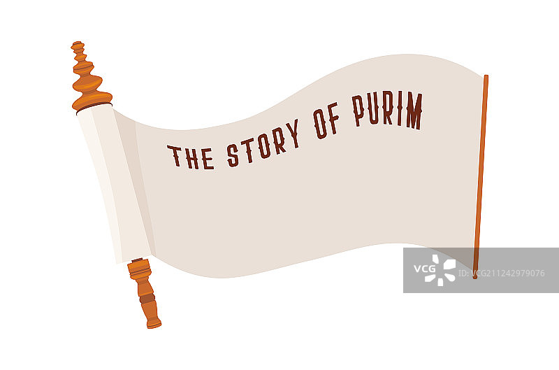 普珥节犹太古代卷轴banner图片素材